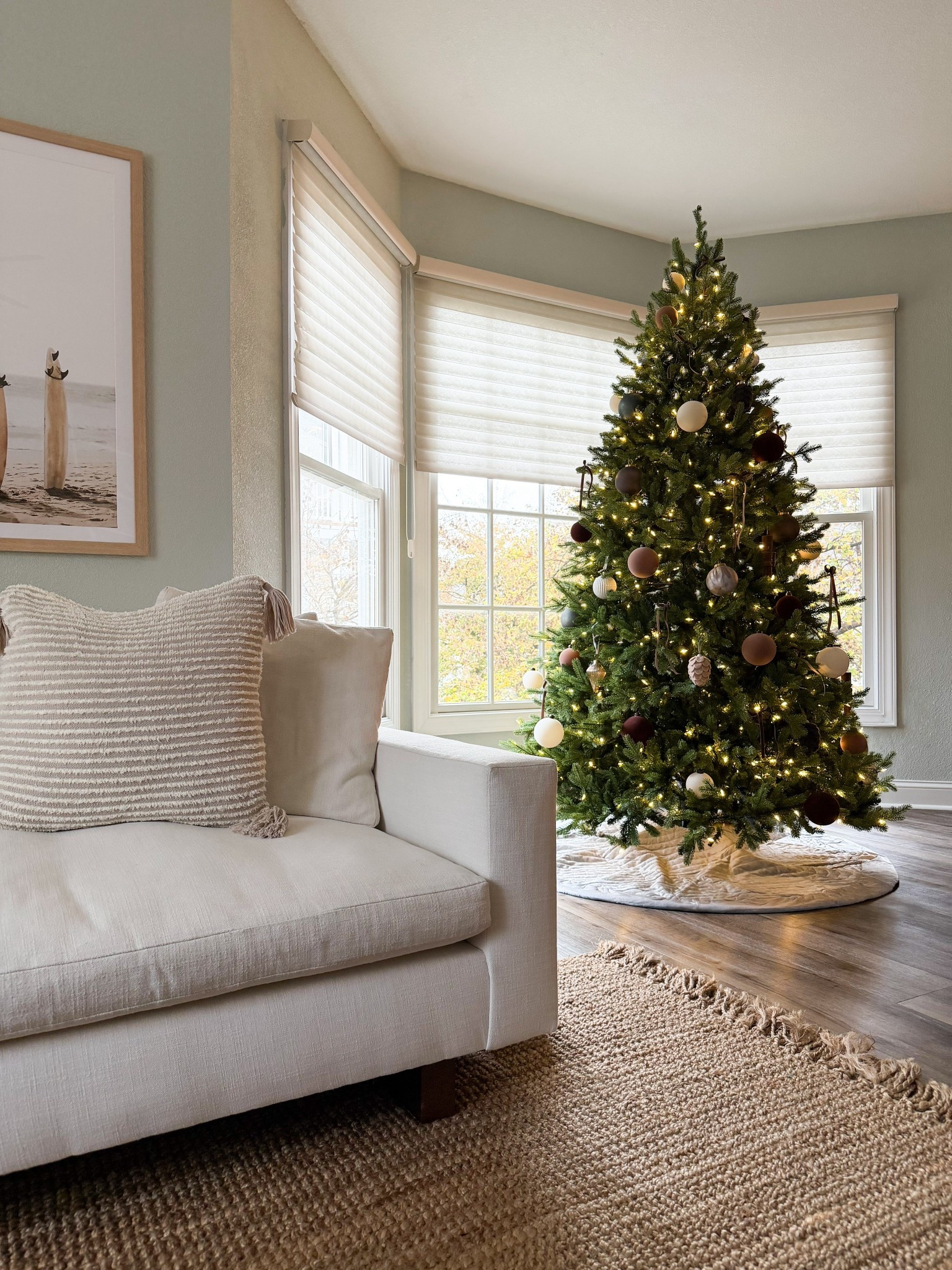 Living room views 🎄 We got all new Christmas decor this year! 
Our tree, tree skirt, and mantle garland are all from @nationaltreecompany and we LOVE! High-quality and timeless pieces that will last for years!!

#ltkfamily #ad #NationalTreeCompany #ChristmasDecor #HolidaySeason #HolidayDecor #TisTheSeason

#LTKHome #LTKSeasonal #LTKHoliday