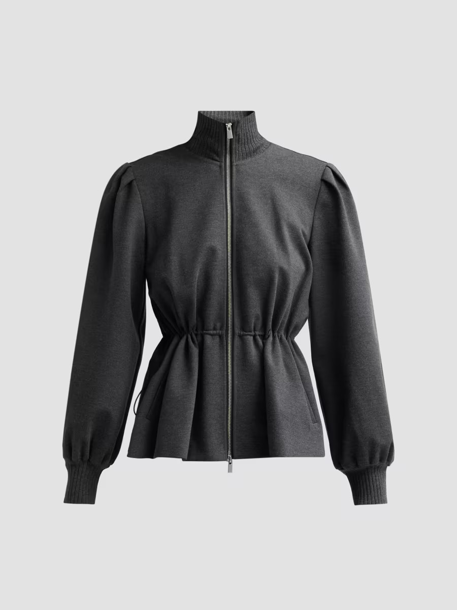 Toccin Women's Ida Drawstring-Waist Jacket - Shadow - Size Large | Saks Fifth Avenue