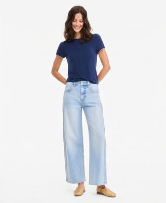 On 34th Women's Mid-Rise Side-Stripe Curve Leg Jeans, Macy's Exclusive - Cupertino Wash | Macy's