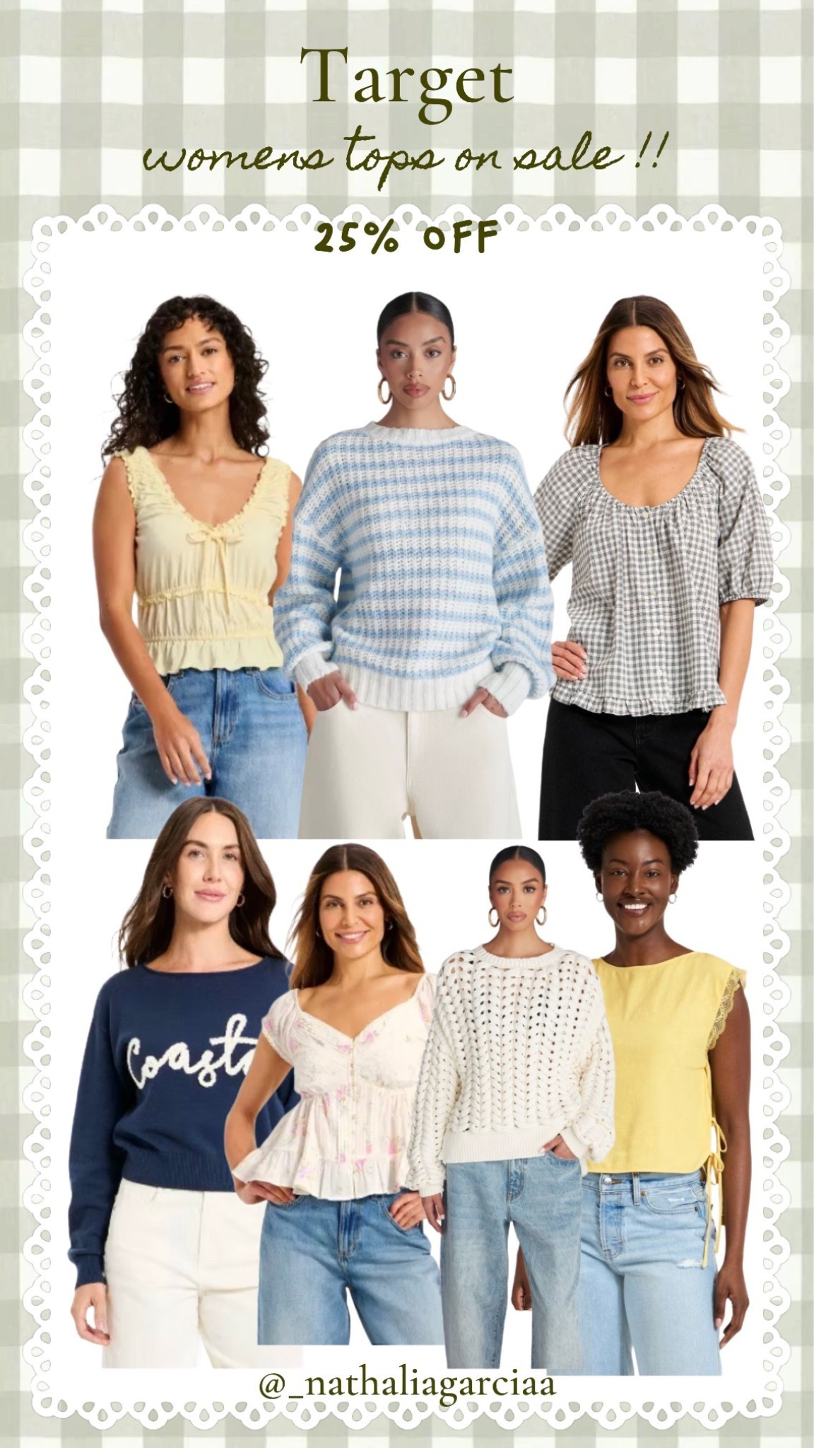 Womens Spring Tops from Target on sale! 25% OFF now - March 7th Valid in stores $ Online | spring sale | spring tops | spring fashion on sale

#LTKSpringSale #LTKspring #LTKSaleAlert