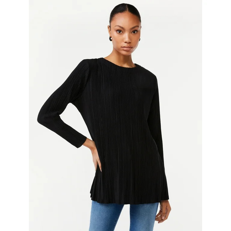 Scoop Women's Crinkle Knit Tunic Top | Walmart (US)