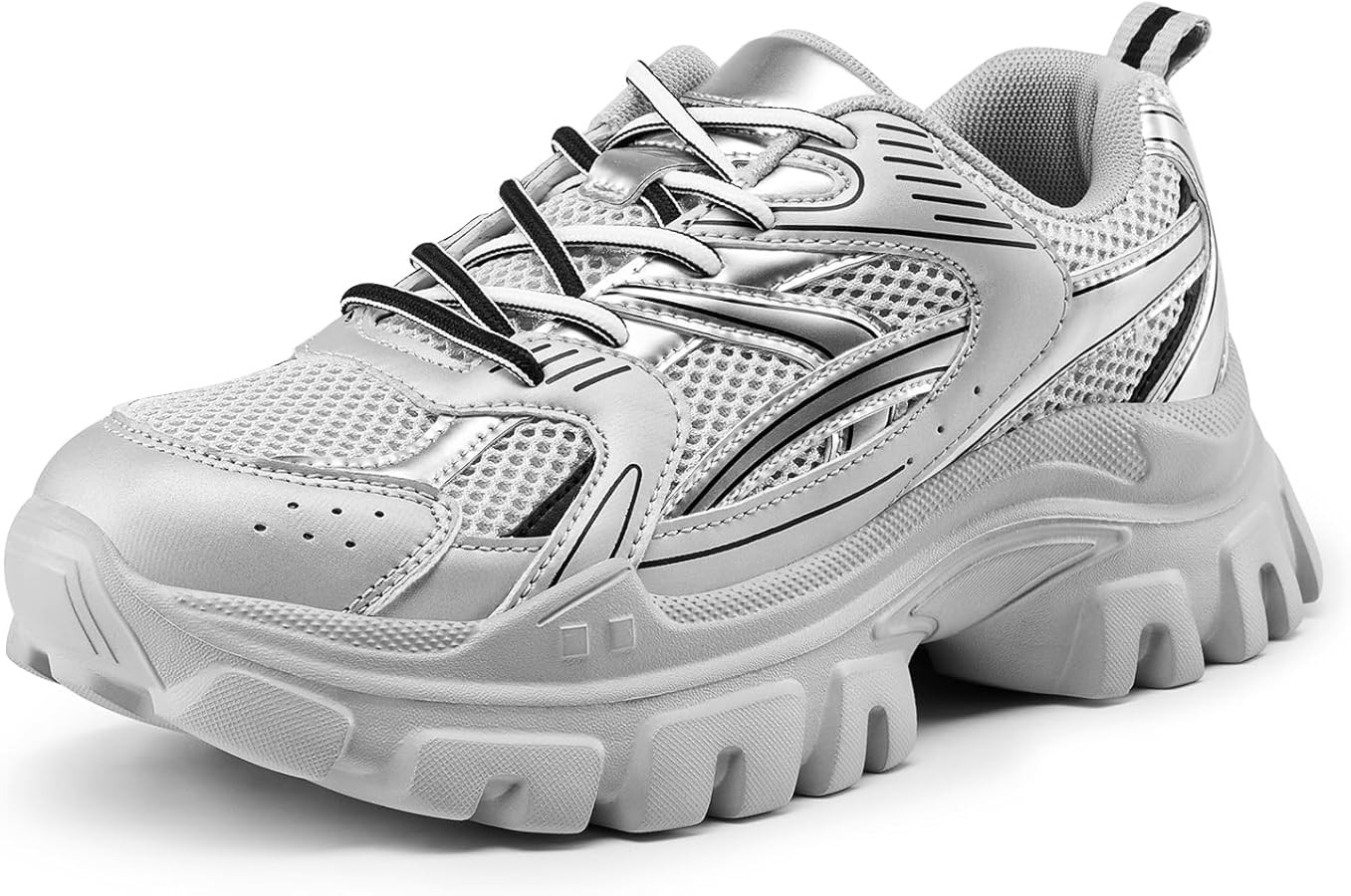 DREAM PAIRS Women's Platform Chunky Fashion Sneakers Y2K Maeve Lace-Up Comfortable Sneakers Casua... | Amazon (US)