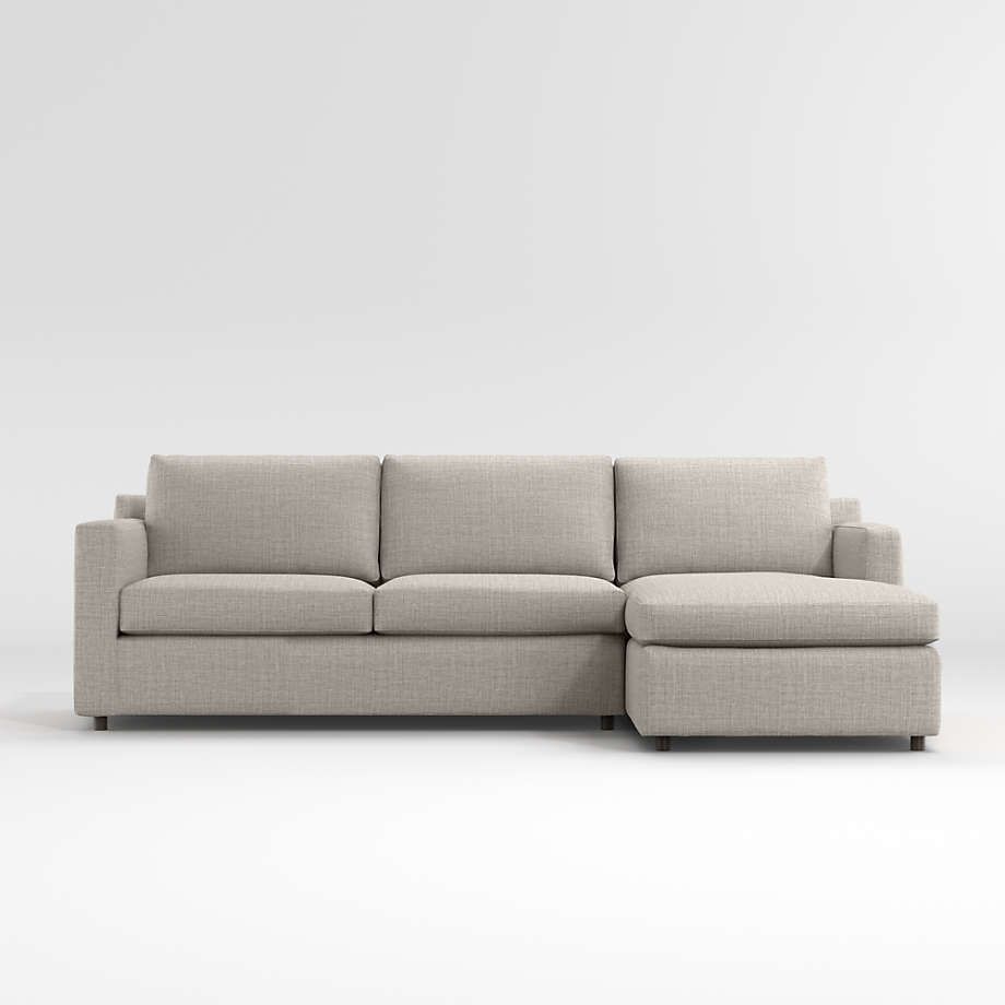 Barrett II 2-Piece Right Arm Chaise Sectional Sofa + Reviews | Crate & Barrel | Crate & Barrel