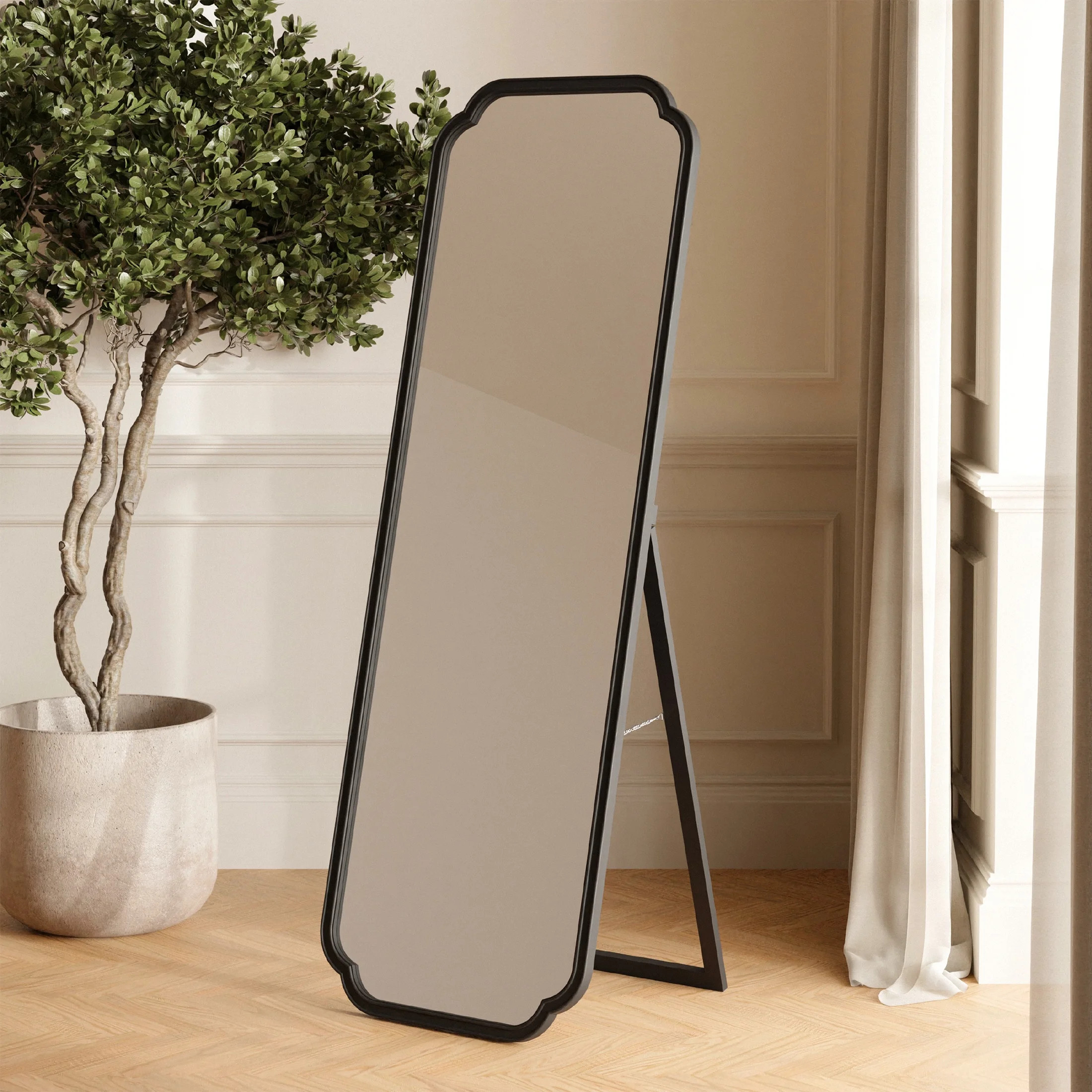 Wooden French style floor mirror, 60X20 Easel Black | Walmart (US)