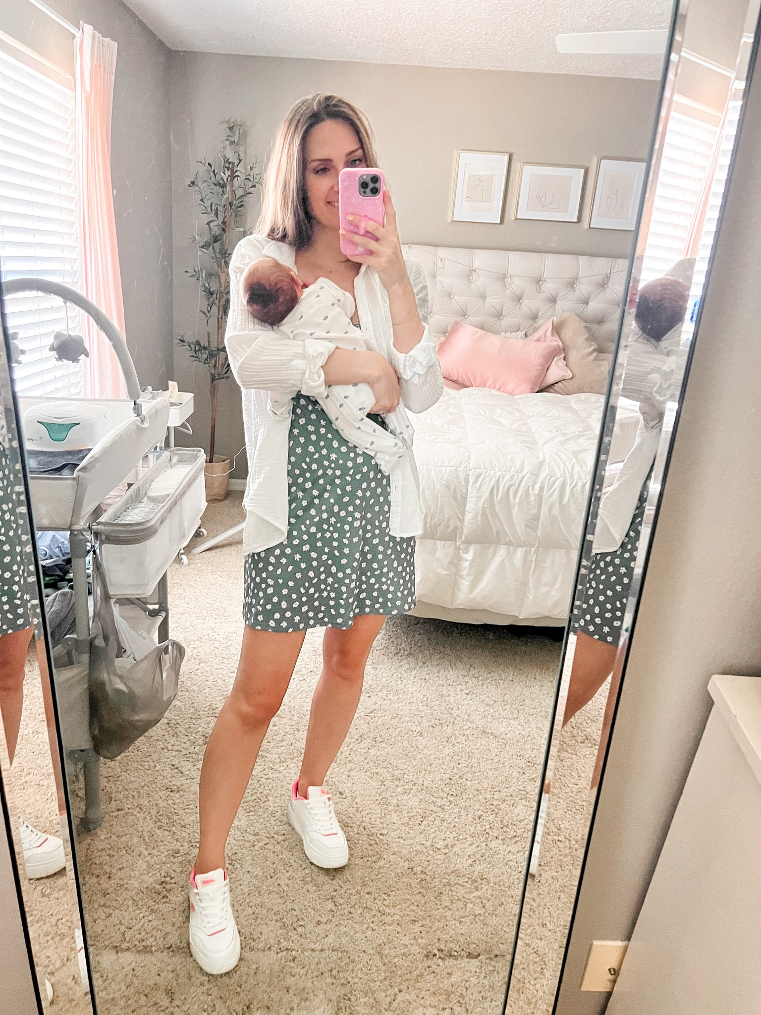 Postpartum outfit on repeat!

Daisy athletic dress: small
white gauze button up shirt: M
Sneakers: 8.5, tts

#momfashion #momoutfit #walmartfashion #amazonfashion #postpartum

#LTKstyletip #LTKunder50 #LTKbaby