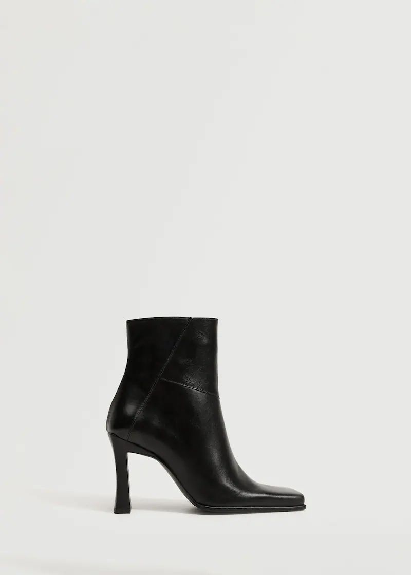 Squared toe leather ankle boots | MANGO (US)