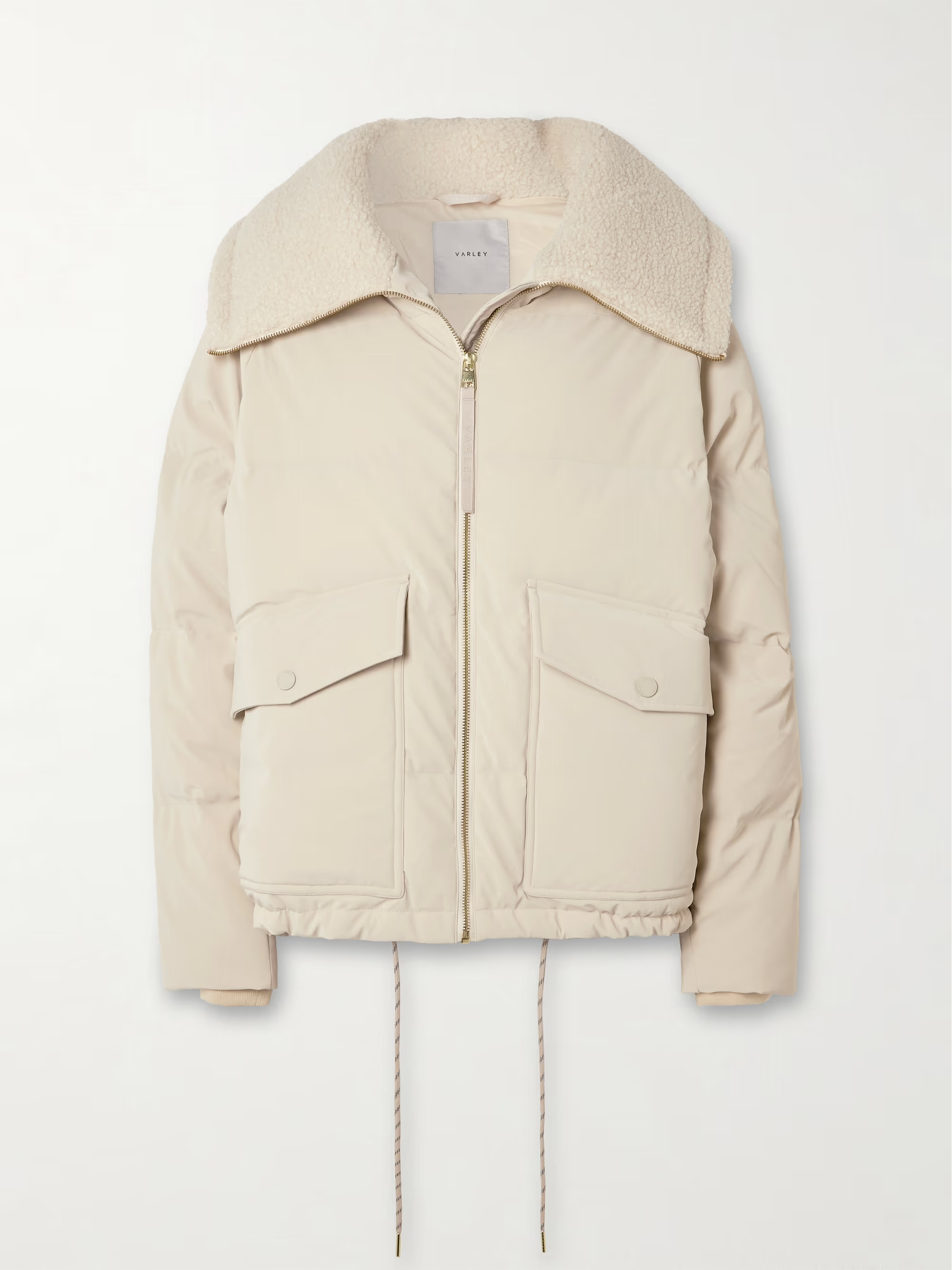 Roseville faux shearling-trimmed faux nubuck down jacket | NET-A-PORTER (US)