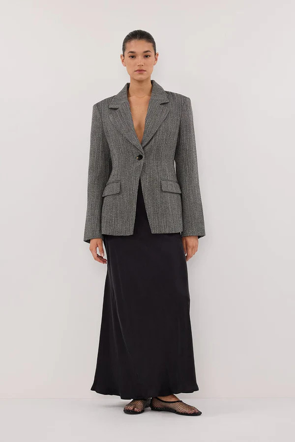 MERRITT CHARCOAL CINCHED BLAZER | DISSH