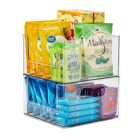 The Home Edit Everything: Stacking Bin Pack of 1 or 2 10” x 10” x 6” Plastic Modular Storage System  | Walmart (US)