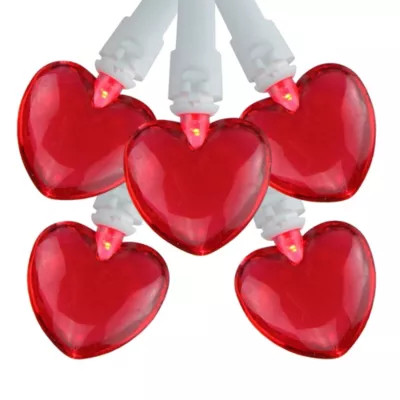 Northlight 20-Count Red LED Mini Hearts Valentine's Day Lights - 4.75ft White Wire | Belk