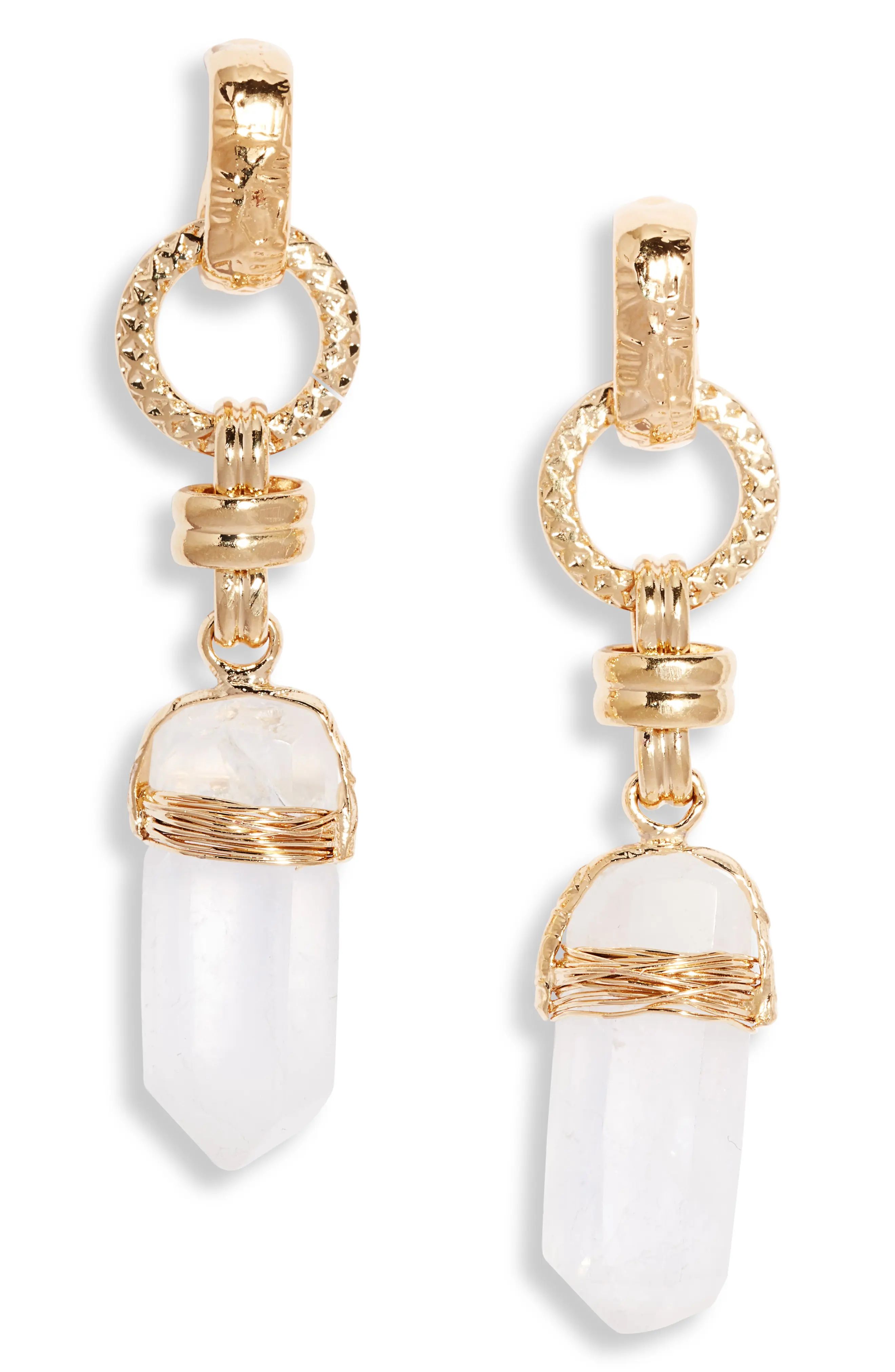 Gas Bijoux Crystal Drop Earrings in Clear at Nordstrom | Nordstrom