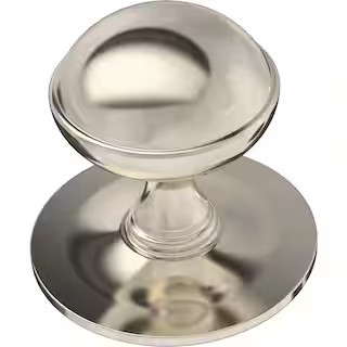 Classic Farmhouse 1-1/2 in. (38 mm) Classic Polished Nickel Round Cabinet Knob | The Home Depot