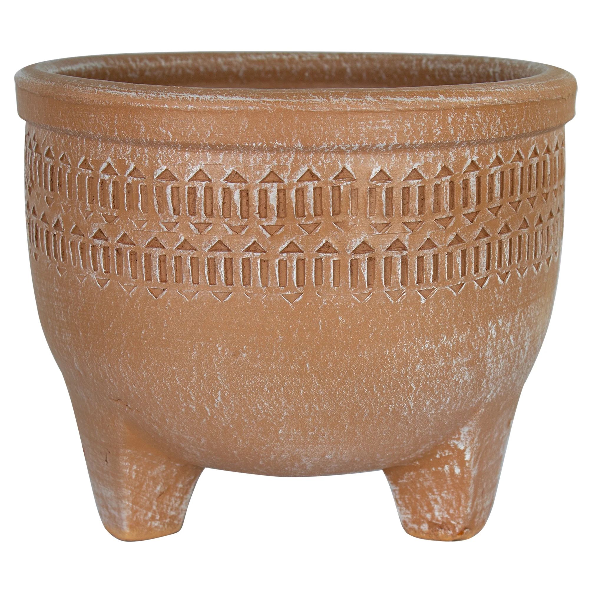 Better Homes & Gardens 13.5in Ellington Clay Footed Bowl,Terracotta - Walmart.com | Walmart (US)