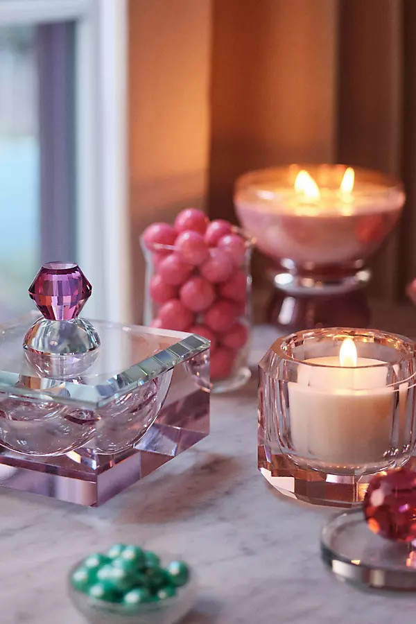 Cut Glass Floral Night Gardenia Candle | Anthropologie (US)