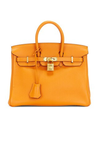 Hermes Togo Birkin 25 Handbag in Orange | FWRD 