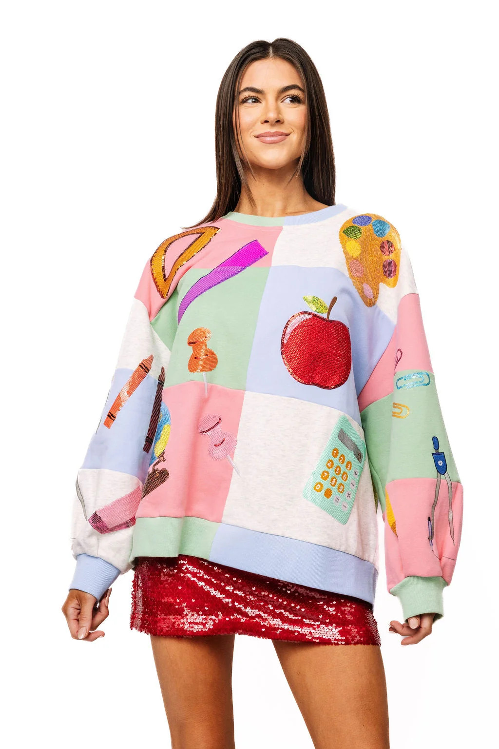 Teacher Checkered Icon Sweatshirt | Queen of Sparkles
