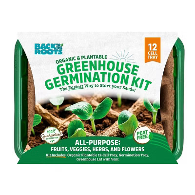 Back to the Roots Organic & Plantable Greenhouse Germination Kit  12 Cell | Target