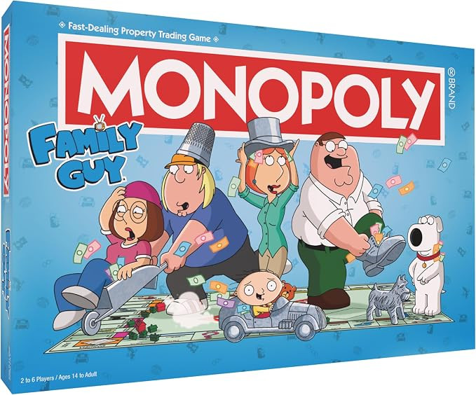 Monopoly: Family Guy Board Game, Featuring Banana Brian, Giant Chicken, Rupert and More, Buy, Sel... | Amazon (US)