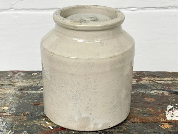 tiny crock ~ very rare small crock with lid ~ antique little stoneware crock ~ with well-fitting ... | Etsy (US)