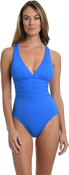 La Blanca Women's Island Goddess Multi-Strap Cross Back One Piece Swimsuit | Amazon (US)