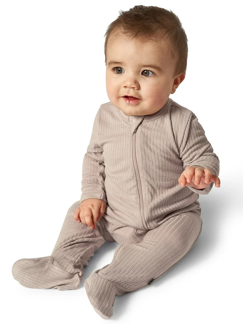 Modern Moments by Gerber Baby Neutral Super Soft Sleep N´Play With Mitten Cuff, Sizes Newborn - ... | Walmart (US)