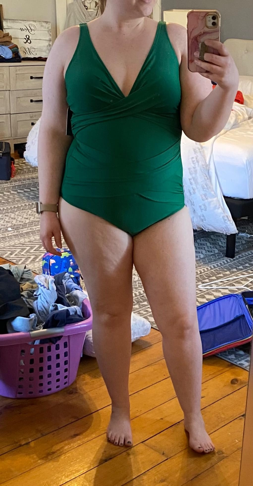 Smismivo Tummy Control Swimsuits for Women Slimming One Piece Bathing Suit Retro Ruched Push Up V... | Amazon (US)