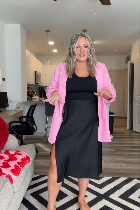 Target Outfit! 
Blazer: 2x—definitely bought the wrong size—needed an xxl or 1x
Skirt: xxl—true to size, elastic and stretchy 

#LTKMostLoved #LTKplussize #LTKstyletip