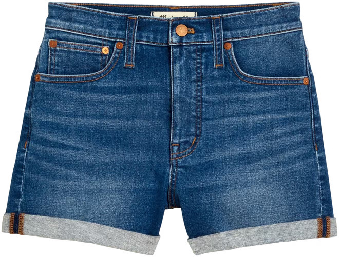 High-Rise Denim Shorts in Karnes Wash | Madewell