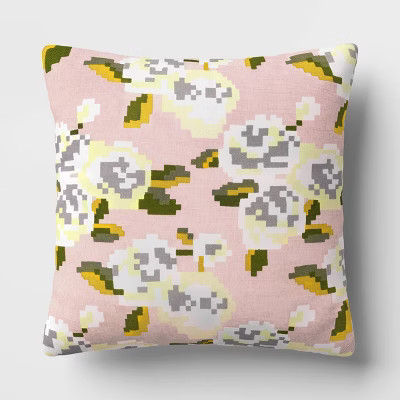 16" x 16" Printed Woven Cotton Throw Pillow - Room Essentials™ | Target