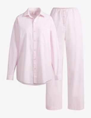 Oversized Striped Cotton Pyjamas Set | Selfridges