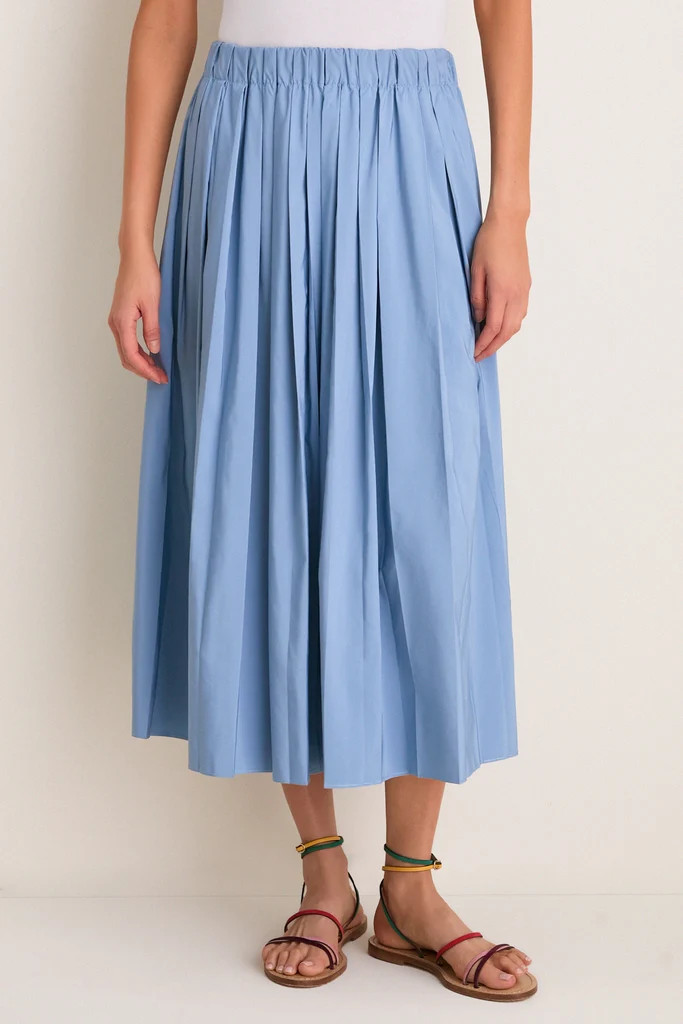 Blue Fog Pleated Dixon Midi Skirt | Tuckernuck (US)