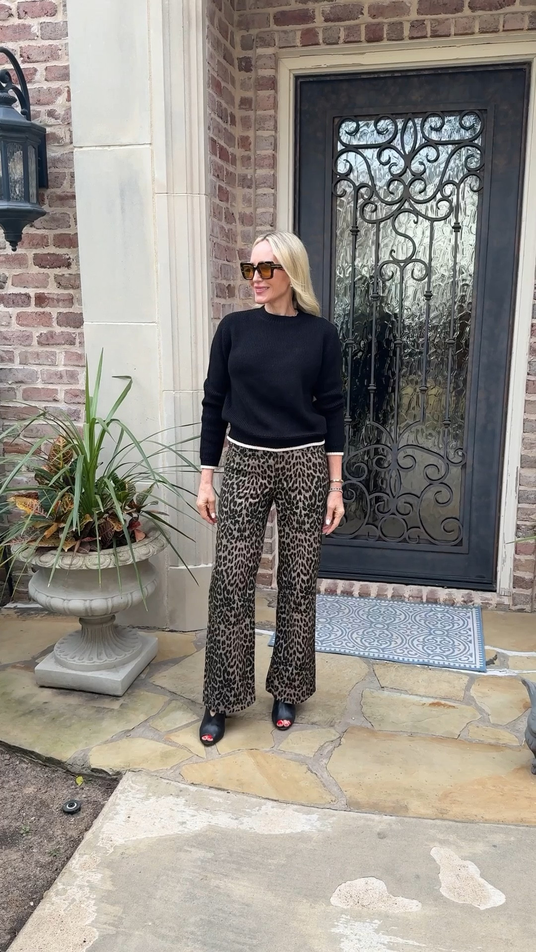 Styling the Saint & Sofia leopard wide-leg jeans with the Remi cropped sweater 🐆✨
Cozy on top, statement on the bottom—this combo does all the talking.

#SaintAndSofia #LeopardPrint #WideLegJeans #CroppedSweater #FallStyle #OOTD #StyleInspo #ChicCasual #EffortlessStyle #ModernWardrobe

#LTKootd #LTKWorkwear #LTKOver40