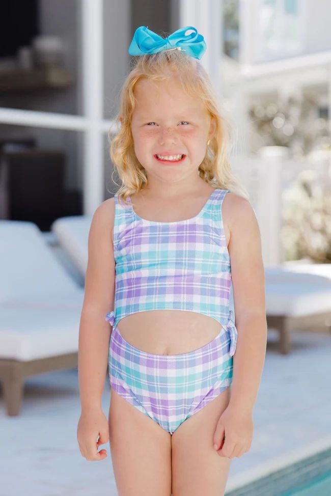Kid's Sandy Shores Side One Piece Swimsuit Tori X Pink Lily | Pink Lily