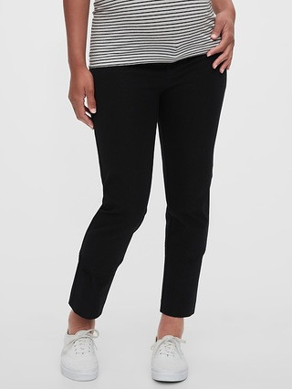 Maternity Inset Panel Slim Ankle Pants | Gap (CA)