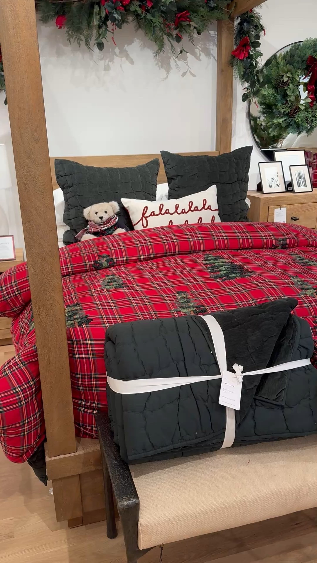 Beautiful holiday bedding, Christmas decor for the  bedroom, holiday home decor

#LTKHome #LTKstorytime #LTKHoliday