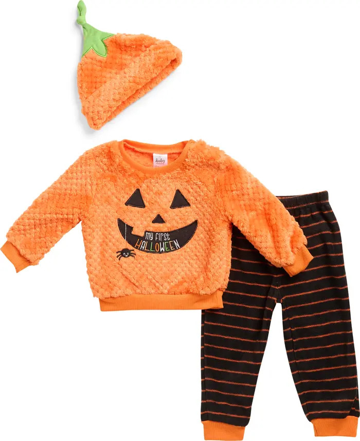BABY STARTERS My First Halloween Quilted Minky Sweatshirt, Fleece Joggers & Hat Set | Nordstromra... | Nordstrom Rack