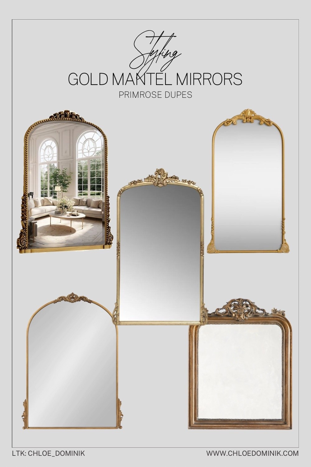 Gold Mantel Mirrors - Primrose Dupes

#LTKHome