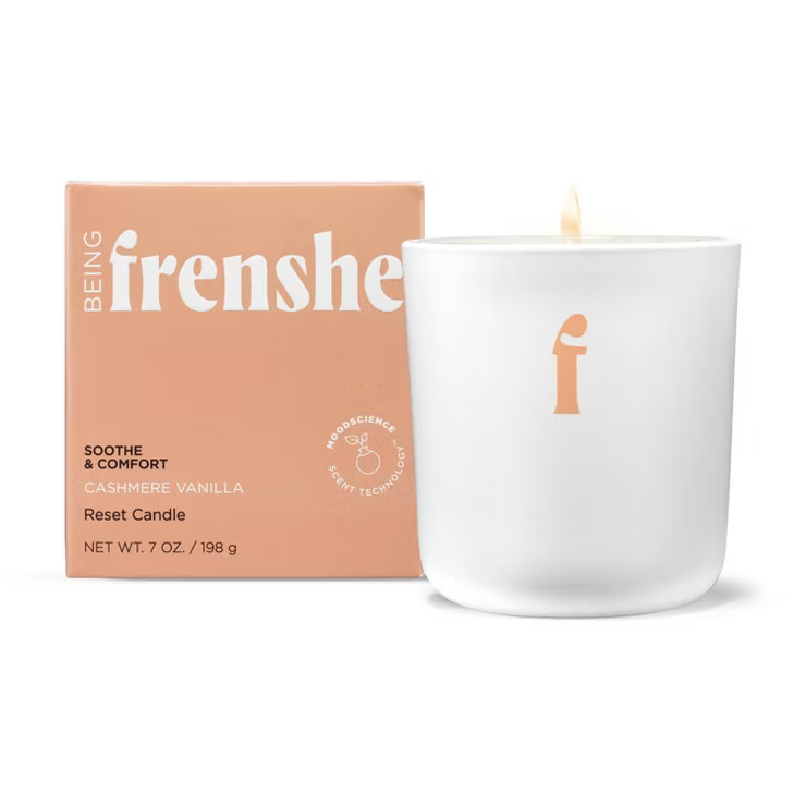 Being Frenshe Coconut & Soy Wax Reset Candle with Essential Oils - Cashmere Vanilla - 7oz | Target