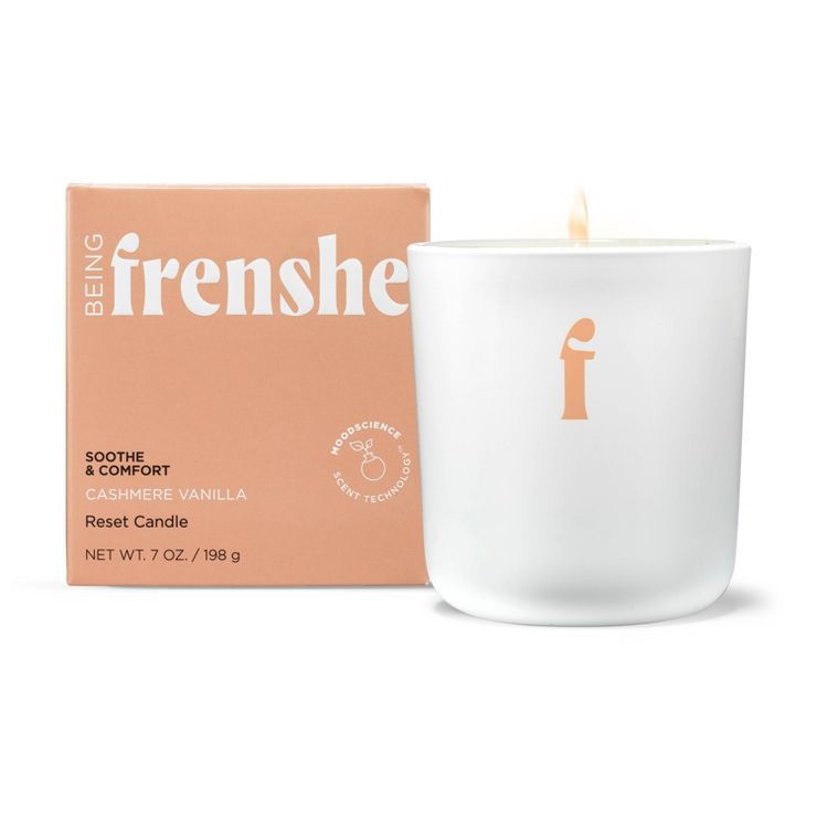 Being Frenshe Coconut &#38; Soy Wax Reset Candle with Essential Oils - Cashmere Vanilla - 7oz | Target
