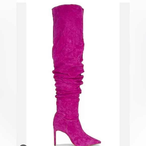 Schutz ashlee pink over the knee suede boots | Poshmark