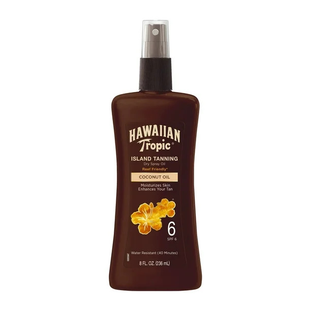 Hawaiian Tropic Island Tanning Oil Dry Spray 8 Oz, SPF 6, Moisturizes Skin, Enhances Your Tan, Ma... | Walmart (US)