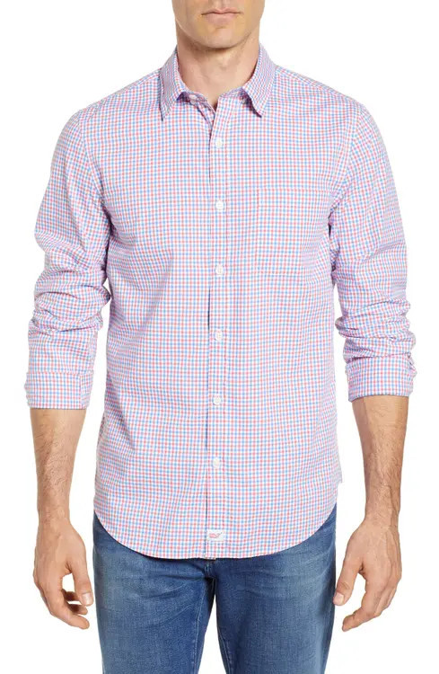 vineyard vines Point Gammon Slim Fit Gingham Sport Shirt | Nordstrom