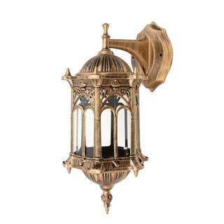 OUKANING 6.1 in. 1-Light Bronze Outdoor/Indoor Retro Porch Yard Wall Light Wall Sconce with Clear... | The Home Depot