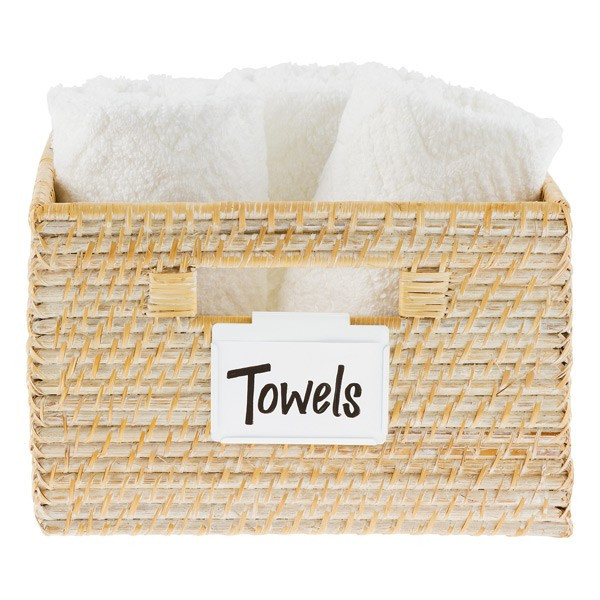 White Bin Clip Labels Pkg/3 | The Container Store