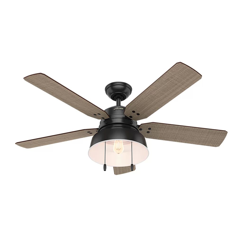 52" Mill Valley 5 - Blade Outdoor Standard Ceiling Fan with Pull Chain and Light Kit Included | Wayfair North America
