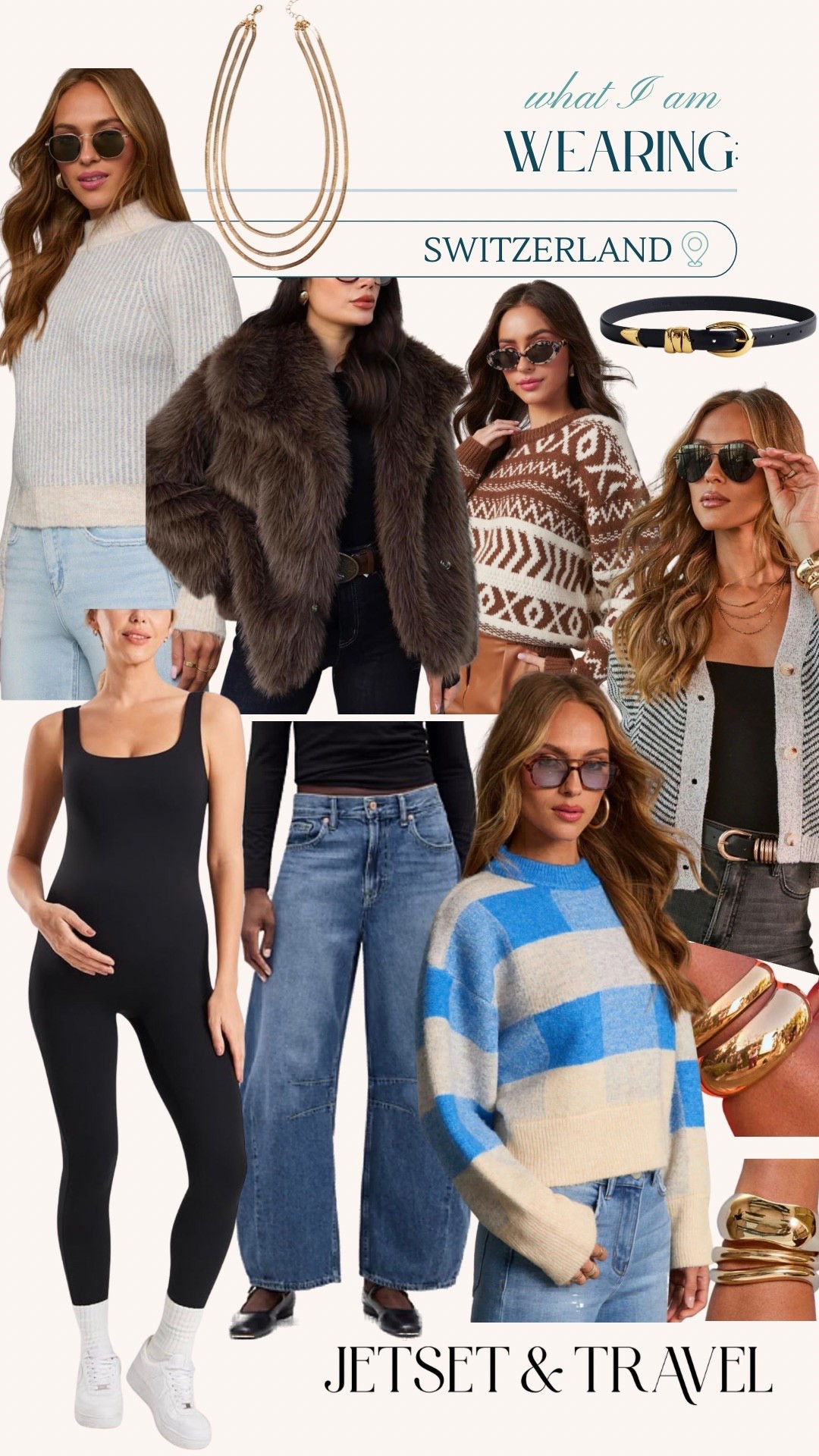 Now to chat about my evening Switzerland looks! It’s obviously chilly in the mountains so I enjoyed layering cozy sweaters, fur coats, and of course some jewlery. My trusty Madewell belt and Vici jewelry always helps me pull an outfit together. Also - I’m totally loving Gap denim right now! 

#travel #babybump #maternitylooks #pregancylooks #switzerland #cozy #sweater #fur #furcoat #madewell #gap #gapdenim #vici #amazon #amazonmaternity

#LTKootd #LTKBump #LTKTravel