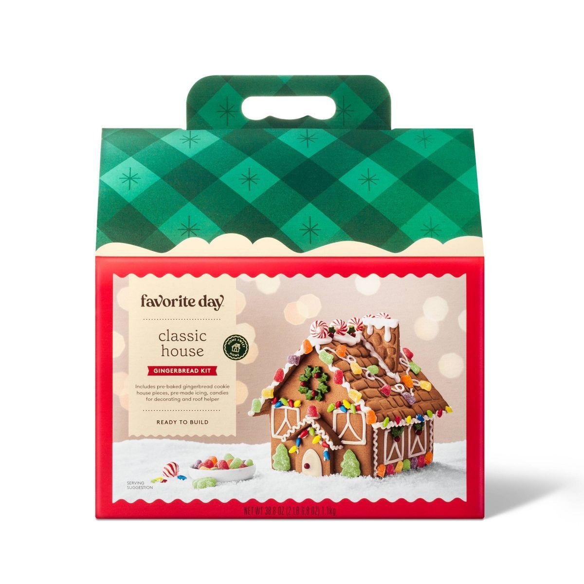 Holiday Classic House Gingerbread House Kit with Roof Helper - 38.8oz - Favorite Day™ | Target