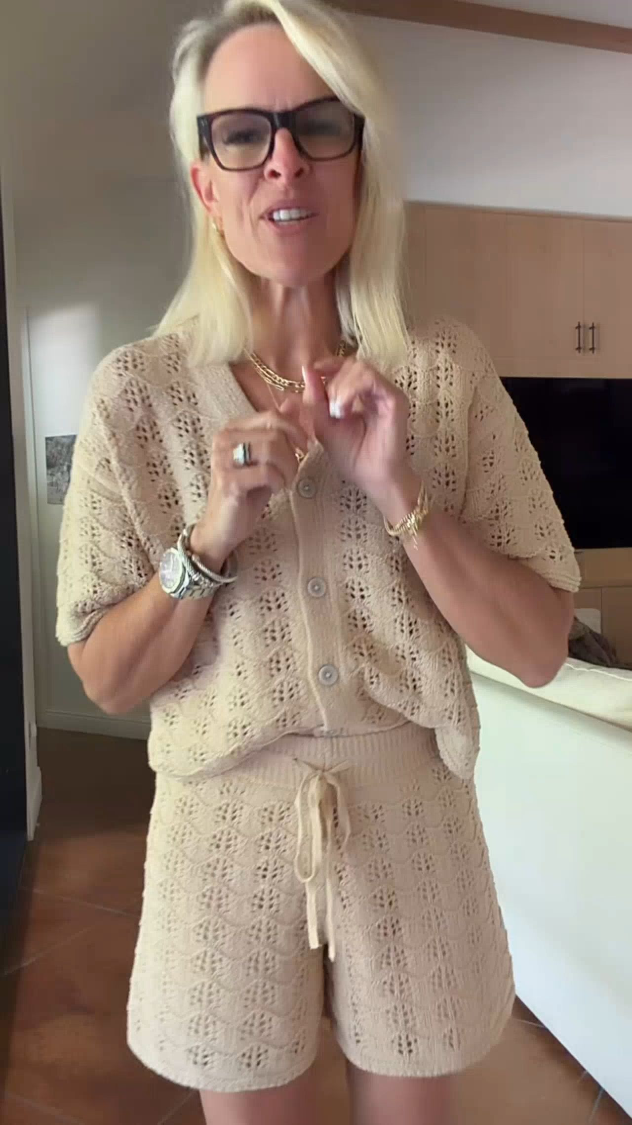 Target cute crochet set (or cover up) that can be styled so many ways! I am actually in a medium on the shorts for a little extra length but I would say they are true to size.  

 #LTKootd #LTKU #LTKOver40