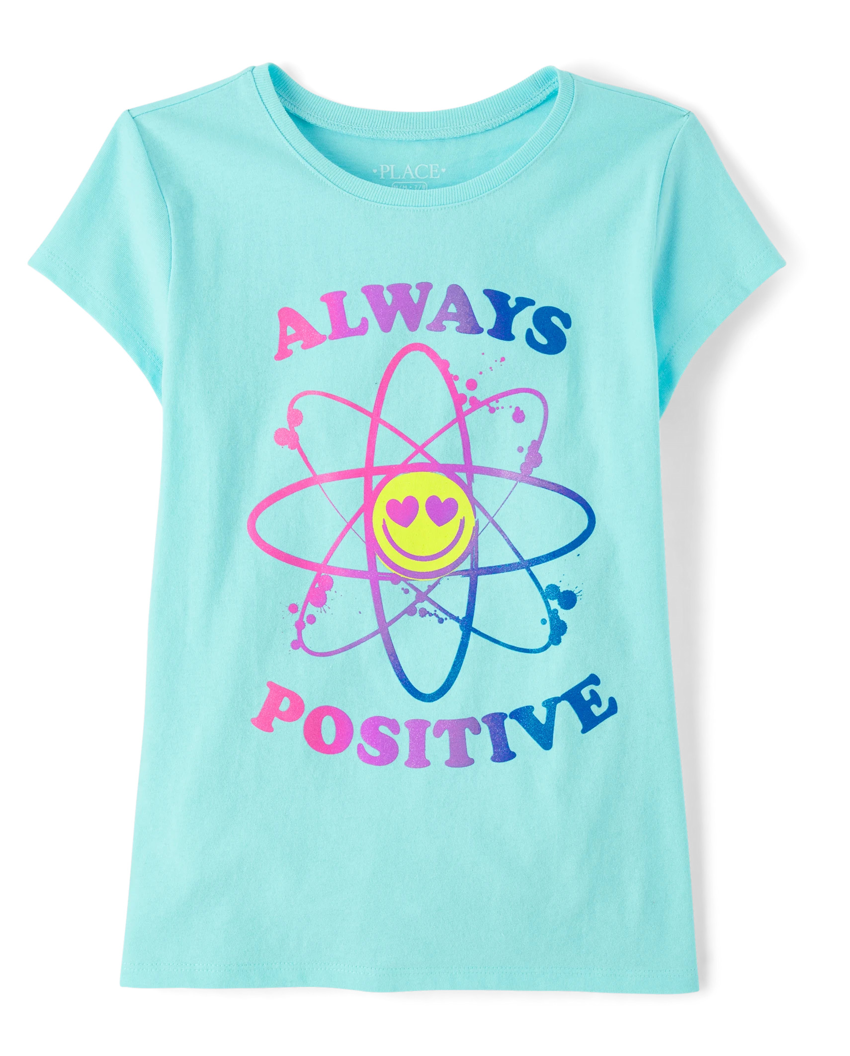 Girls Always Positive Graphic Tee - softmarine | The Children's Place