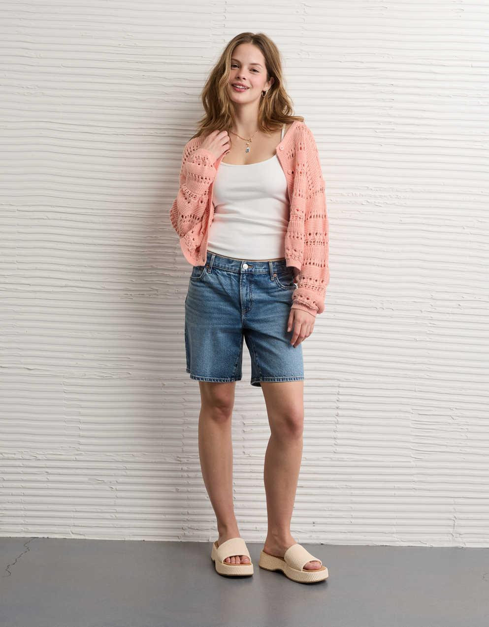 AE Open Stitch Cardigan | American Eagle UK